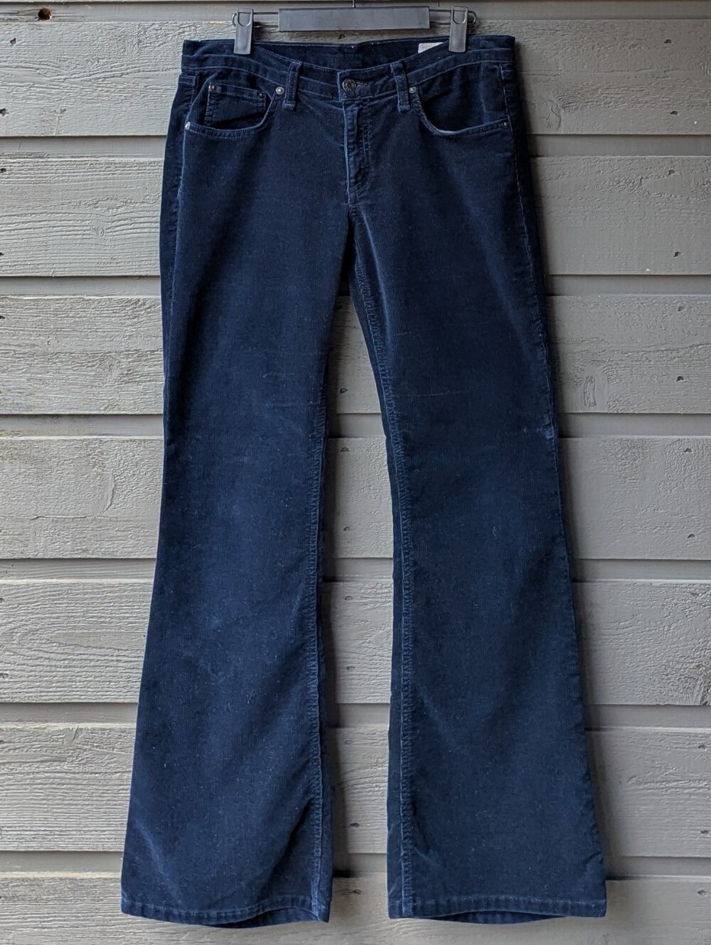 Rag & Bone Navy Blue Elephant Bell Corduroy Flare Pants Size 29